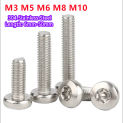 M3 M5 M6 M8 M10 Stainless Steel Six Lobe Torx Button Round Head with Pin Anti-theft Security Bolt Screw