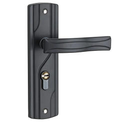 1pc Door Handle Lock Keys Door Lock Set Bedroom Set Black Big Knob Manganese Steel Door Hardware Home Improvement Accessories