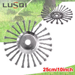 10inch Knot Steel Wire Grass Trimmer Head Universal Rotary Weed Brush Cutter Head Garden Lawn Mower Brush Cutter Accessories