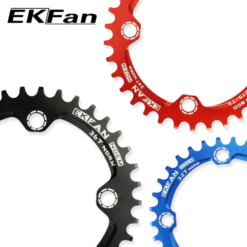 Description Picture 6 of itemHigh Quality EKFan 104BCD Bicycle Chainring 32T/34T/36T Narrow Wide Round Oval Cycle Chainwheel MTB Bike chain wheel