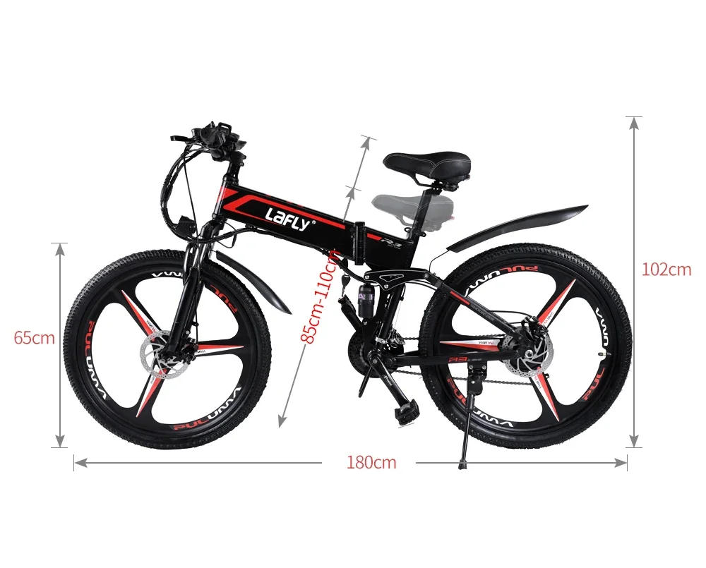 Description Picture 5 of itemLAFLY X3 1000W National Standard Electric Bicycle Folding 48V Iithium Assisted Mountain Electric Bike Cross-Country 26inch Ebike