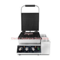 Commercial electric waffle maker large single monolithic waffle cake machine grid square waffles with Oil Leakage Slot 110/220v