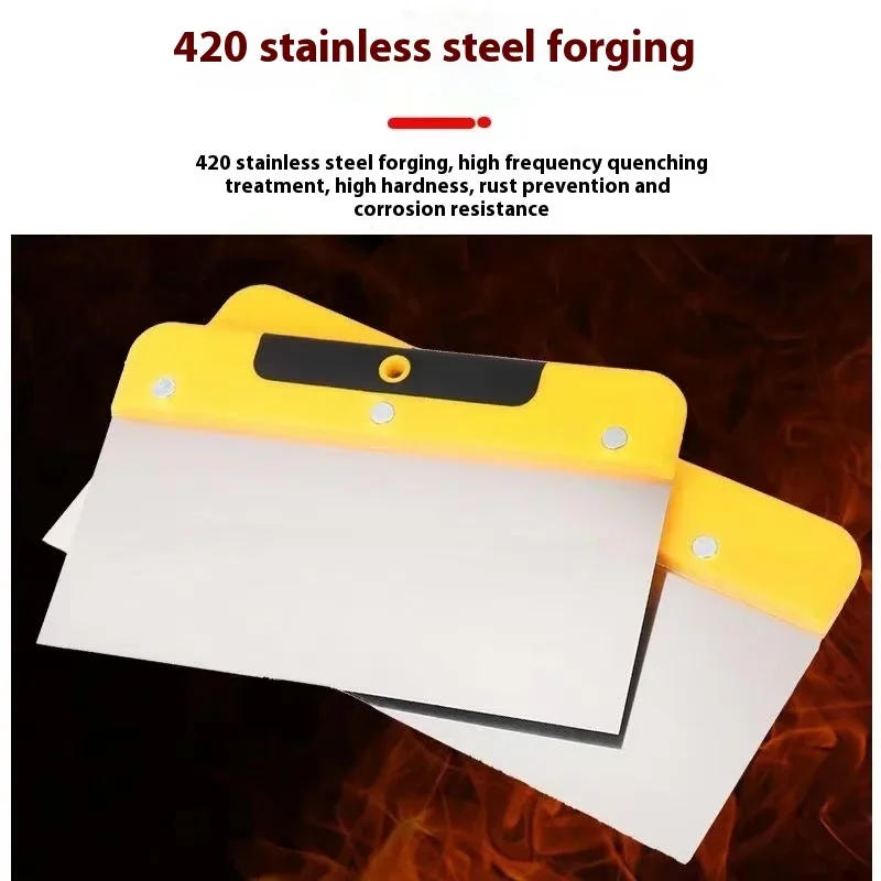 Description Picture 5 of itemZEXEF Stainless Steel Putty Knife Spatula 6/8/10 Inch Paint Tool Plaster Shovel Filling Spatula Wallpaper Putty Scraper Home