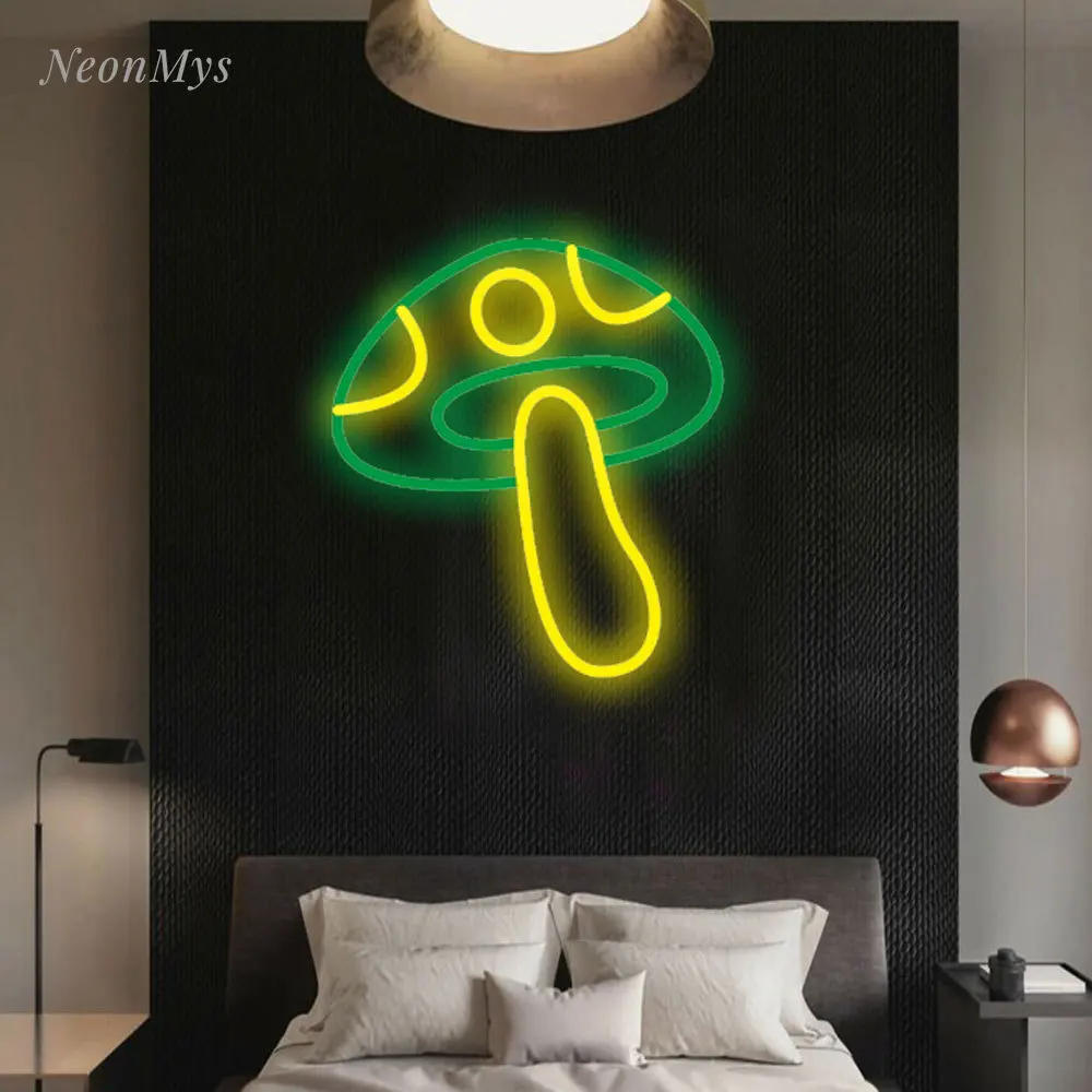 Description Picture 4 of itemMushroom Neon Sign for Wall Decor Game Decor Holiday Gift For Children Kids Girl Bedroom Living Room Decor Lamp Signs LED Lamp