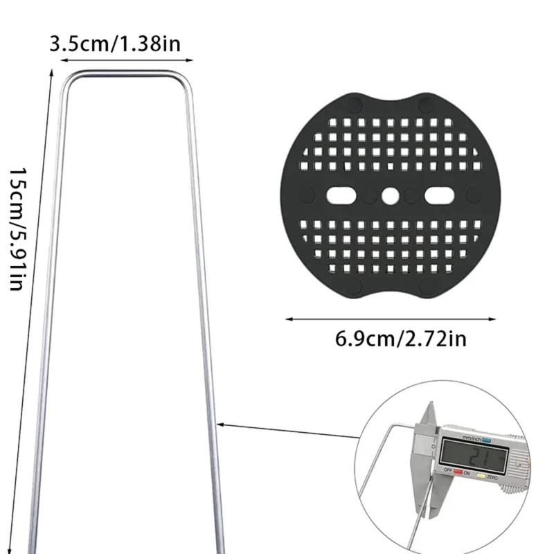 Description Picture 3 of item30/40/50PCS/Pack Garden Peg Silver Metal U-Shape Garden Staple Garden Ground Nail Film Fixed Pegs Gardening Fixing Tool Film Peg