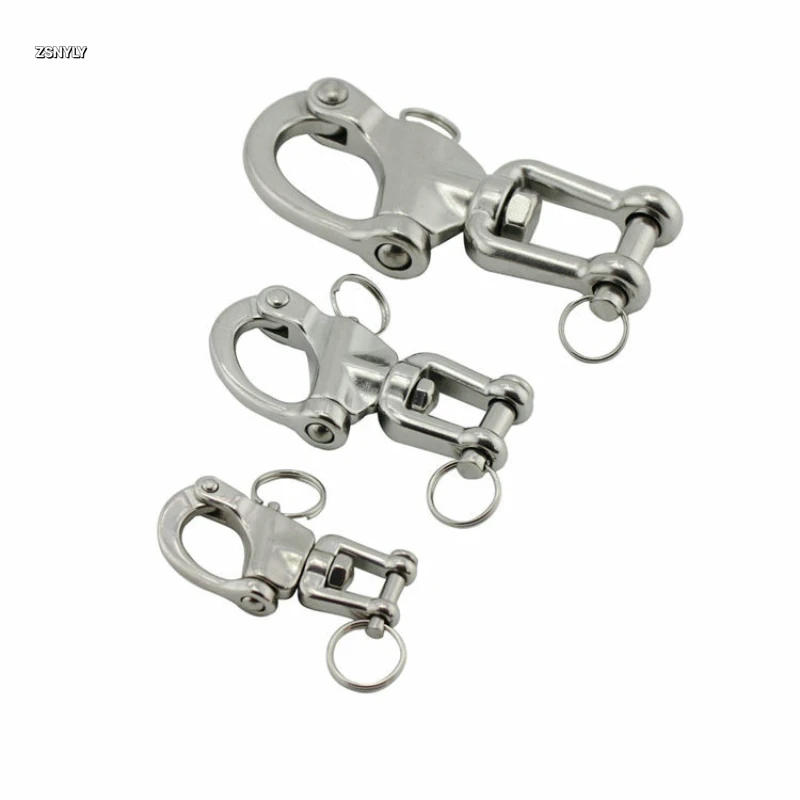 Description Picture 2 of itemSnap Swivel 304 Stainless Steel Shackle Marine Boat Sail Hardware 6.8 x 3 cm Heavy duty high strength swivel snap shackle hook
