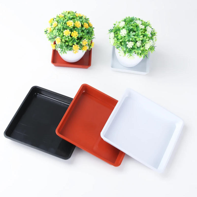 Description Picture 5 of item1Pcs 4/6/7/8/10 inch Plant Saucer Drip Trays Plastic Tray Saucers Indoor Outdoor Flower Pot Square Garden Supplies