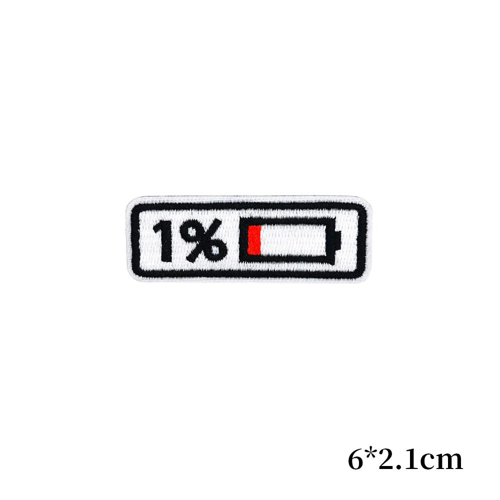 Description Picture 4 of itemHand-embroidered Electricity Pattern Embroidery Hook&Look Buckle Clothing Hat Denim Jacket Sticker DIY Fashion Clothes Patches