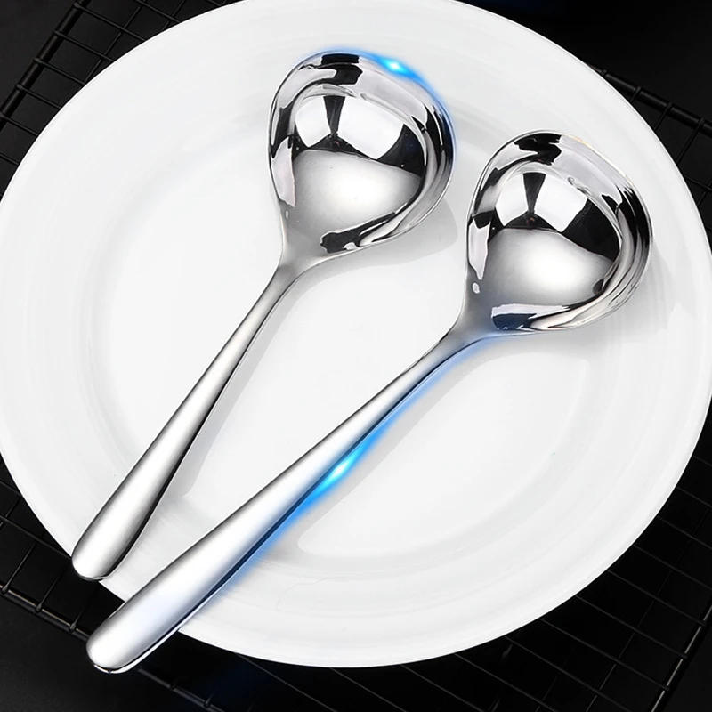 Description Picture 5 of item2/1Pcs Stainless Steel Spoon Thicken Long Handle Soup Spoons For Hot Pot Scoops Colander Home Kitchen Tableware Cooking Utensils