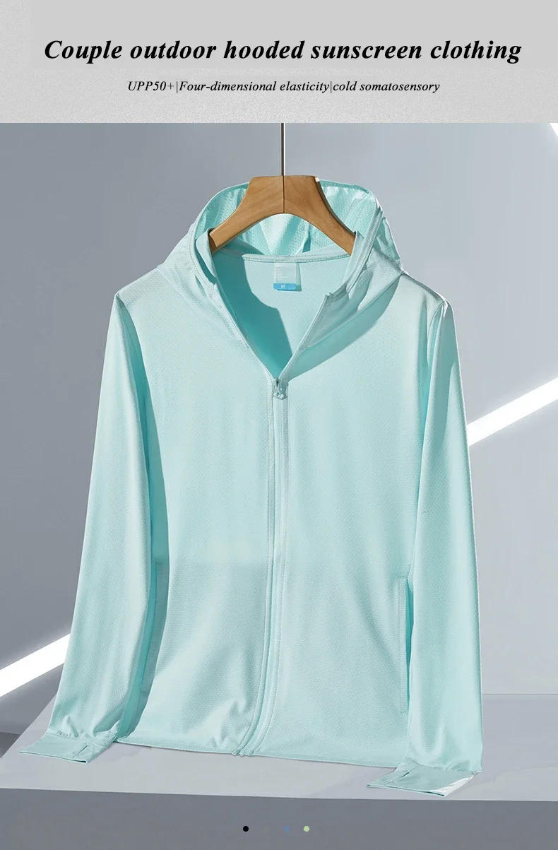 Description Picture 3 of itemWomen Sunscreen Jacket Plus Size UV Proof Coat UPF50+ Beach Hoodie Windproof Soft Comfortable Quick-drying Sports Hiking Clothes