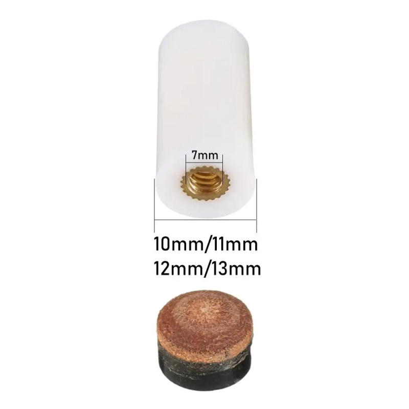 Description Picture 3 of item5Pcs/Pack 10/11/12/13mm Billiard Replacement Set Pool Cue Tips Pool Billiard Cue Stick Ferrules Screw-On Tips for Snooker