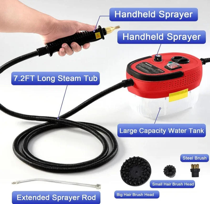Description Picture 2 of itemHigh Pressure Steam Cleaner Handheld High Temperature Steam Cleaner for Home Kitchen Bathroom Car Cleaning Steam Cleaner EU/US