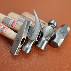 1pc Mini Hammer High Carbon Steel Small Hammer Solid Wood Short Handle Octagonal or Round Head Hammer Small Manual Hardware Tool