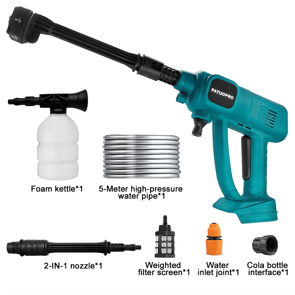 Description Picture 2 of itemCordless Car Washing Gun High Pressure Car Cleaner 6 In 1 Spray Nozzle Home Garden Cleaning Power Tools For Makita 18V Battery