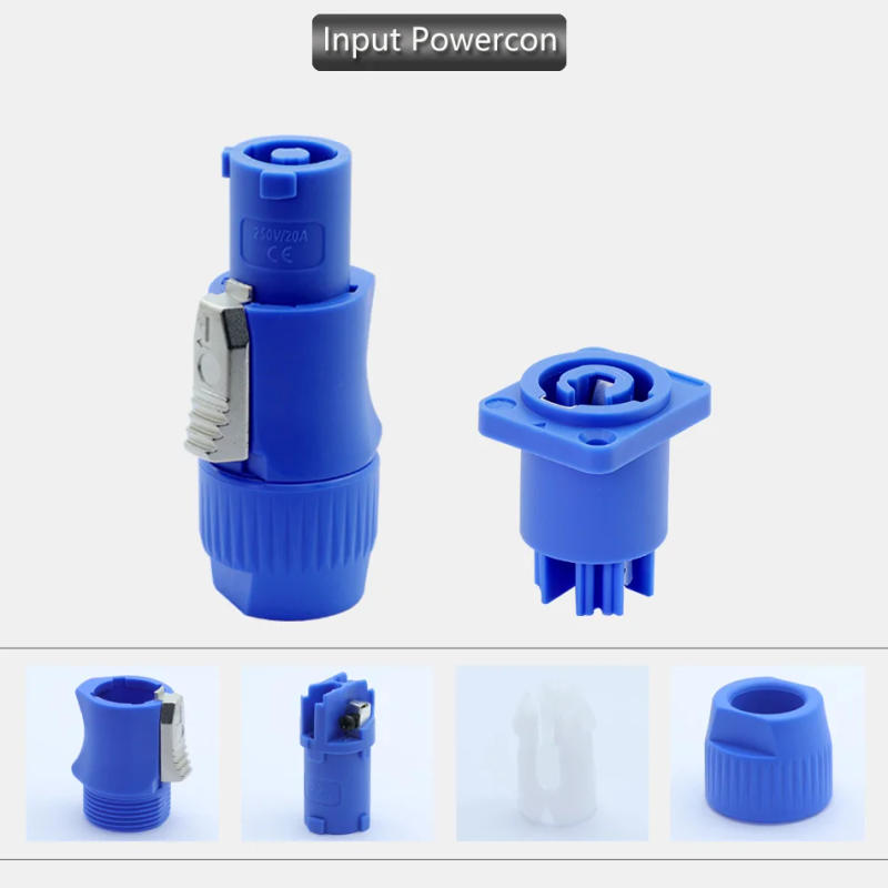 Description Picture 5 of item60pcs/30Sets 3Pins Male Plug+Female Chassis Socket for Electric Drill LED Stage Lighting Powercon Connector 20A 250V