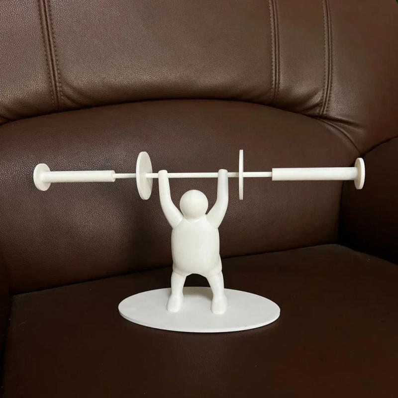 Description Picture 5 of item3d Printed Toilet Roll Holder Fitness Weight Lifter Fun Bathroom Decoration Side Diverting Home Decoration Storage Stand