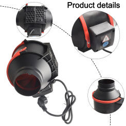 Exhaust Fan Home Silent Inline Pipe Duct Fan Flue Fan 100mm Inline Duct Fan Extractor Fan With Variable Speed Control