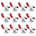 12 Pieces Hand Tool Adjustable Toggle Clamp 201A Antislip Red Horizontal Clamp 201-A Quick Release Heavy Duty Tool