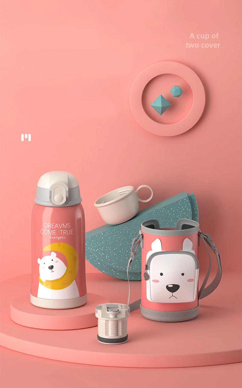 Description Picture 3 of itemSmart Suit Thermos Cups With Straw Travel Coffee Mug Stainless Steel Children Water Bottle Office Business Gift Milk Mug