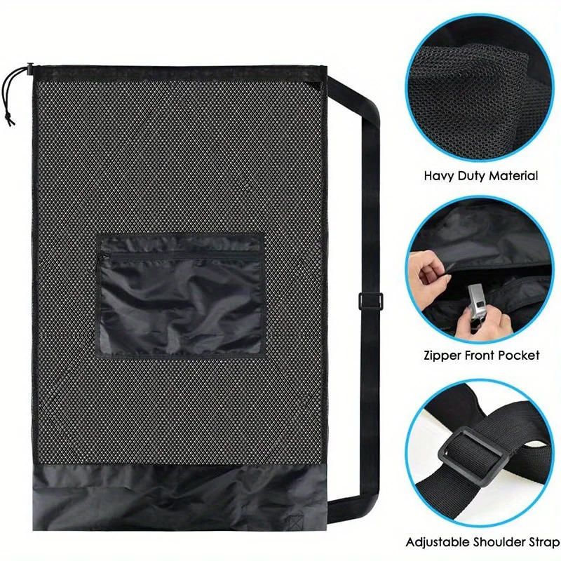 Description Picture 3 of item1 pc Soccer Basketball Drawstring Ball Bag Tennis Volleyball Storage Bag Sports Storage Bag Single Shoulder Easy to Carry