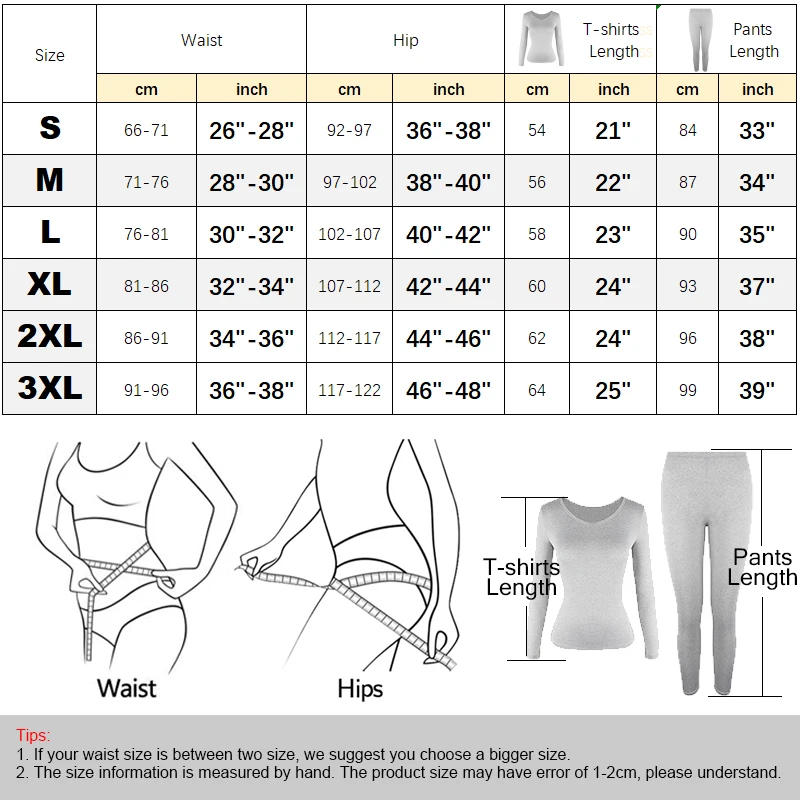 Description Picture 2 of itemWomen's Thermal Underwear Set Long Johns Base Layer Fleece Lined Soft Top Bottom 2 Pieces Set