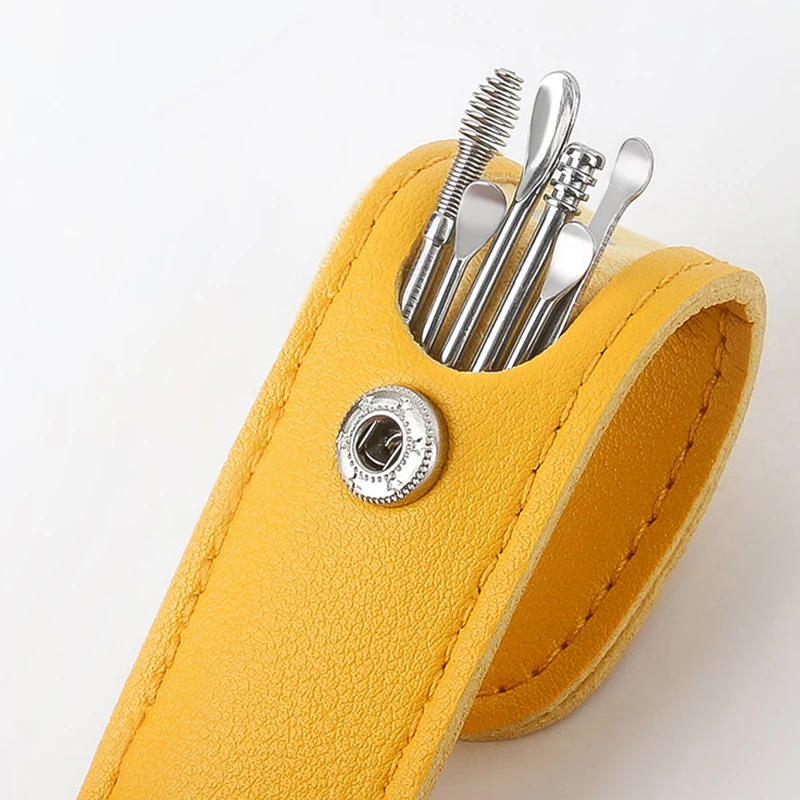 Description Picture 5 of itemEar Cleaner Wax Pickers Earpick Wax Remover Curette Ear Pick Cleaner Kit Spoon Care Ear Clean Tool  6pcs/set