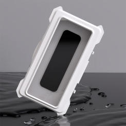 Waterproof Mobile Phone Shelves Wall Mount Phone Holder Anti-Fog with 360° Rotation for Bathroom Mirror Bathtub Up To 7 Inch