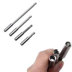 1/4" 60/75/100/150 mm Hexagon Magnetic Sockets Screw Drill Bits Extension Quick Change Shank Long Handle Screwdriver Tip Holder