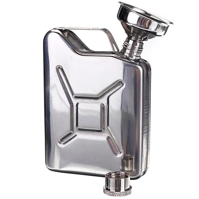 Description Picture 3 of item5 oz Hip Flask with Funnel Portable Whisky Wine Pot Creative Stainless Steel Flagon for Whiskey Liquor Personalized Men Gift