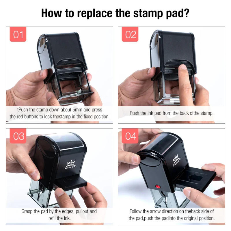 Description Picture 4 of itemCustomized Self Inking Stamp Rubber Logo Clear Seal Stamp Customized Business Wedding Party Decoration For Invitation Stationery