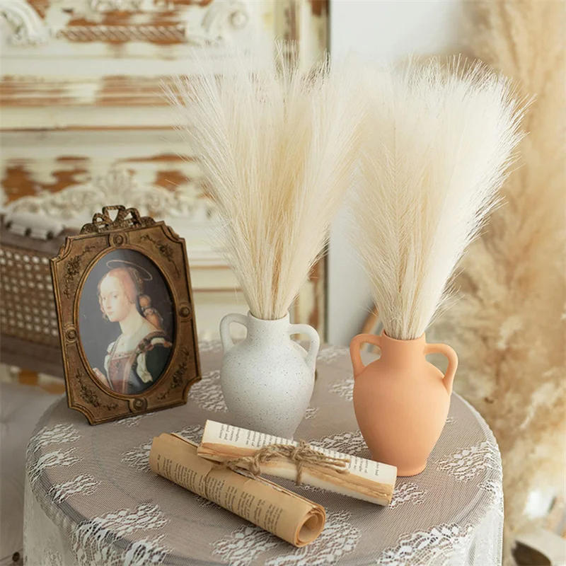 Description Picture 5 of item55CM 10PCS Fluffy Pampas Grass Boho Decor Flower Fake Plant Reed Simulated Wedding Party Home Decoration Artificial Flowers