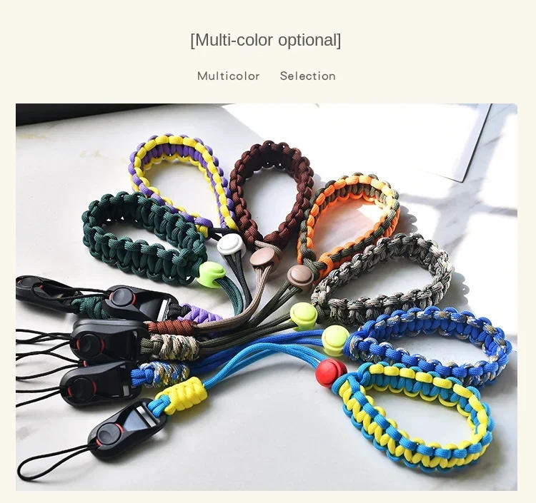 Description Picture 2 of itemOutdoor Anti-lost Digital Camera Wrist Strap, Climbing Umbrella Rope Hand-woven Sling, Detachable Mobile Phone Paracord Lanyard