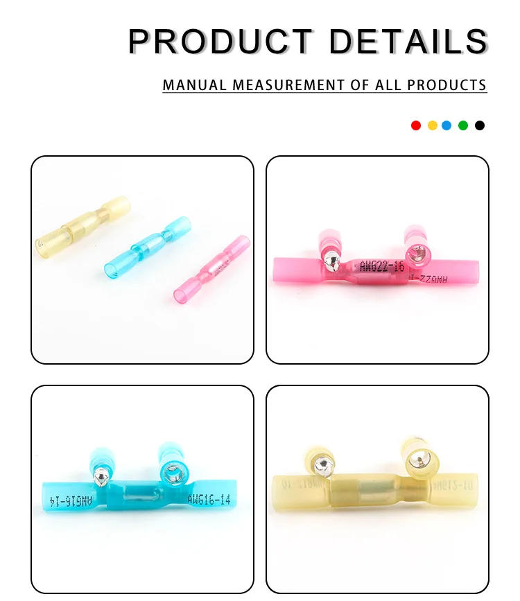 Description Picture 4 of item220PCS Waterproof Insulated Butt Wire Connector Heat Shrink Crimp Terminals Kit Male Female Electrical Cable Spade Terminal