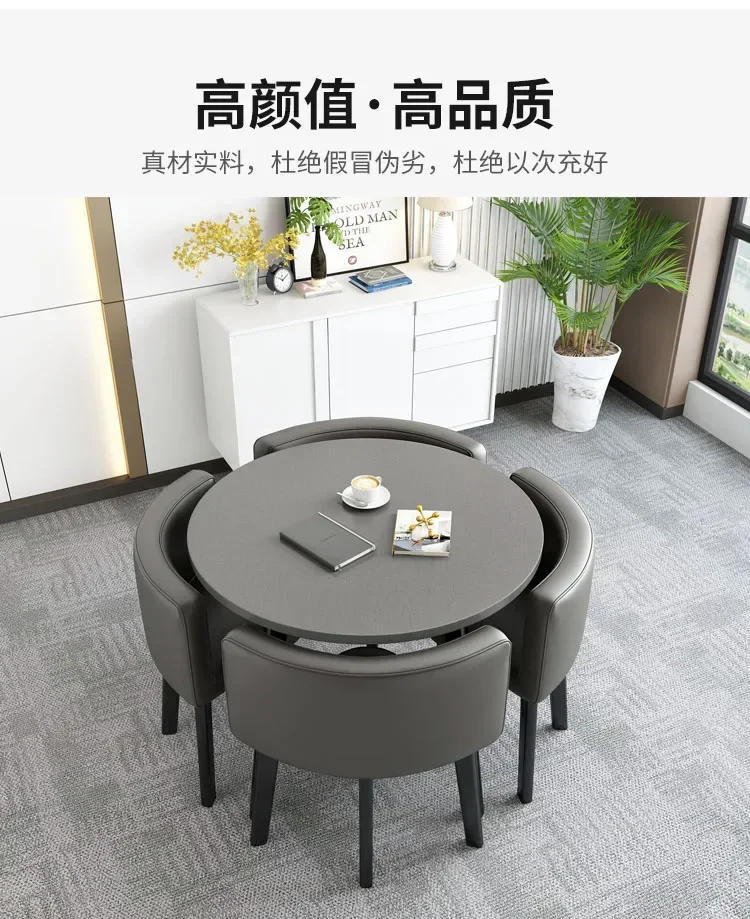 Description Picture 6 of itemNordic Luxury Dining Table Large Round Balcony Design Vintage Space Saving  Makeup Study Mesas De Jantar Room Furniture