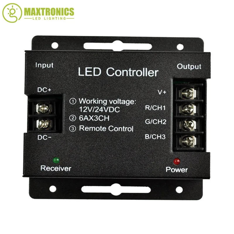 Description Picture 6 of item12-24V 18A RF Remote Wireless Touch Pad Panel RGB LED Controller controls for 5050 3528 RGB Light RGB Controller