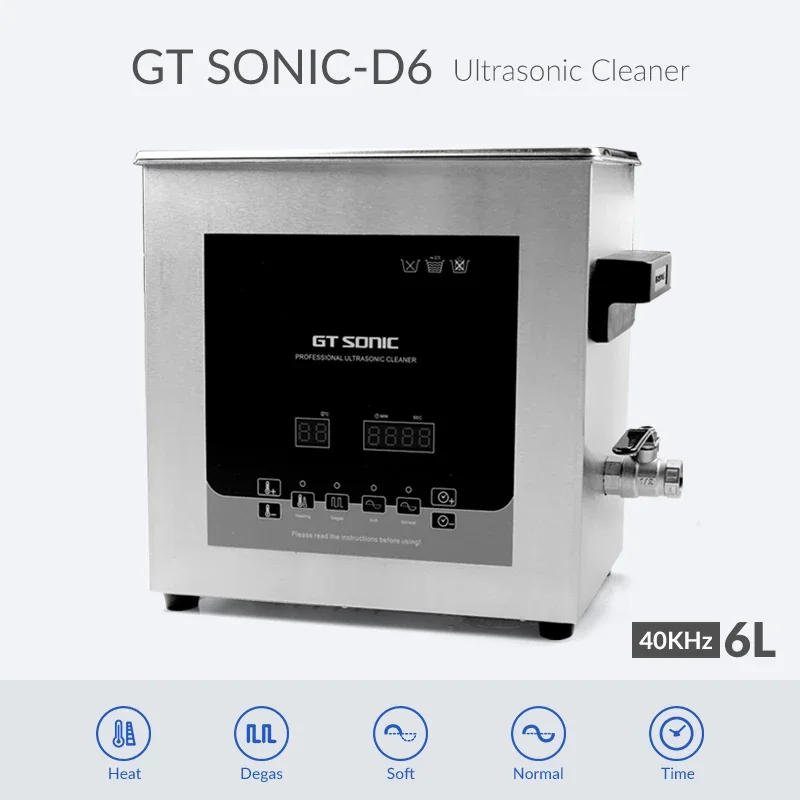Description Picture 2 of itemSonic CleanerSonic CleanerGT SONIC-D6 40khz Ultrasonic Cleaning Equipment Wholesale Price For Hospital