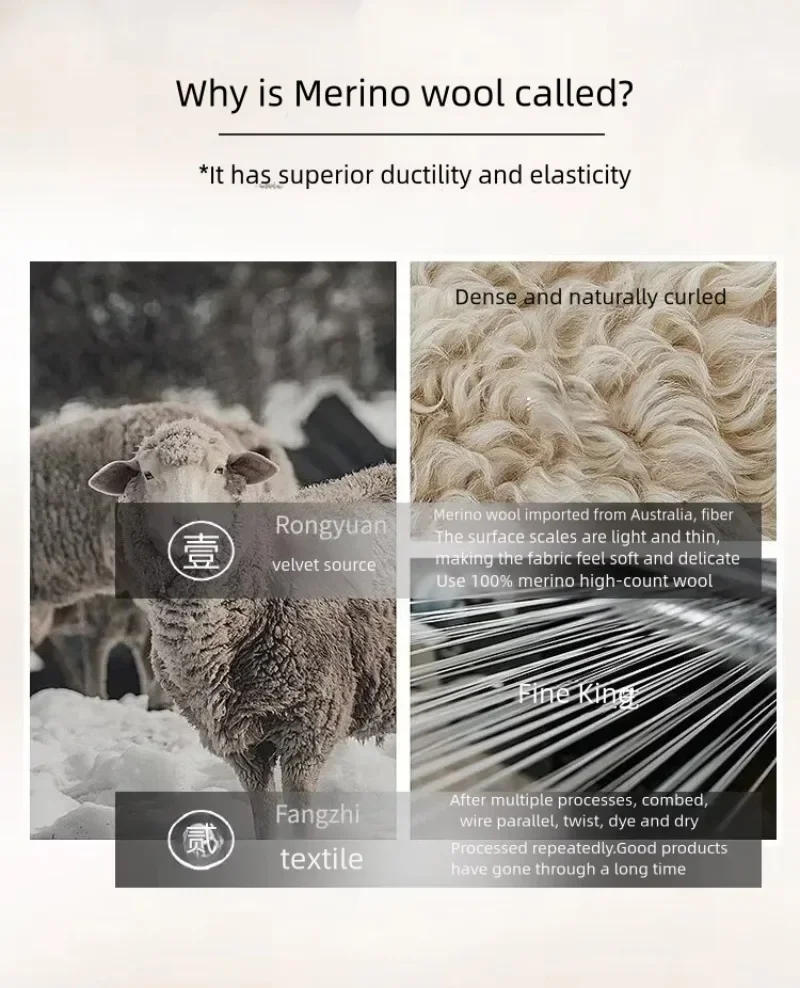 Description Picture 3 of item50g Coarse Wool Merino Yarn Ball DIY Knitting Crochet Hand Sweater Scarf Soft and Cozy