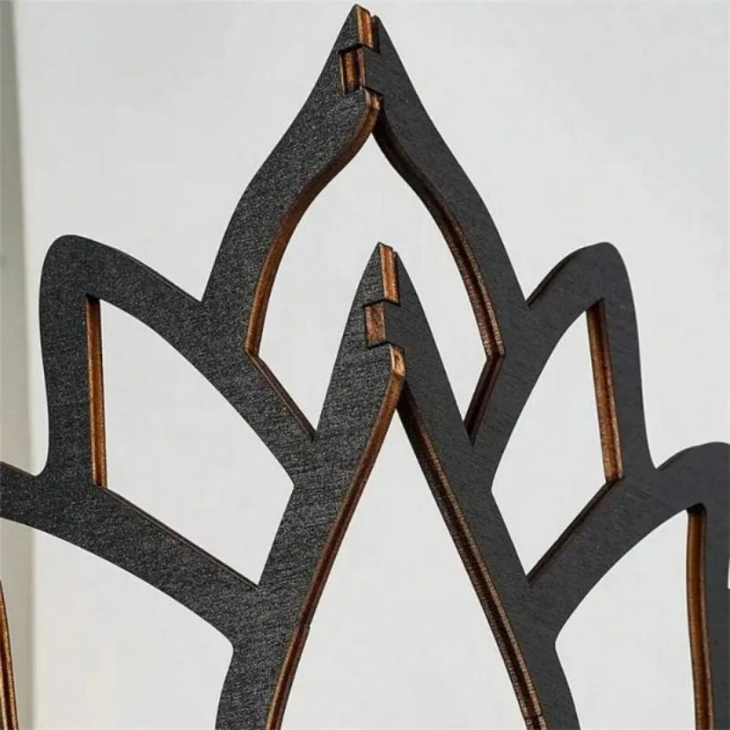 Description Picture 5 of itemLotus Floating Wall Shelf Crystal Shelf Display Home Wood Decor Aesthetic Room Decoration Modern Home Decoration Shelf