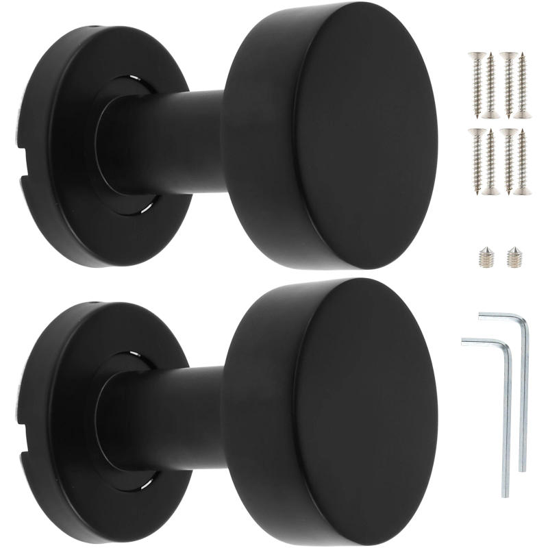 Description Picture 4 of item2Pcs Door Knob Set 304 Stainless Steel Cabinet Knobs with Screws Sturdy Furniture Knob Handle Stylish Black Drawer Pull Handle