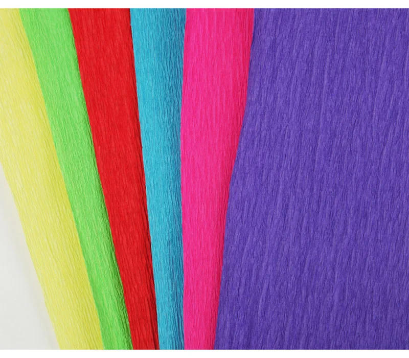 Description Picture 3 of item50x250cm Colored Crepe Paper Roll Origami Crinkled Crepe Paper Craft DIY Flowers Decoration Gift Wrapping Paper Craft