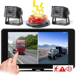 7 Inch DVR Monitor with AHD 1080P  Backup Camera  Dashcam Blind Spot Detection Alarm Truck/Bus/RV Onboard Video Recorder Parking