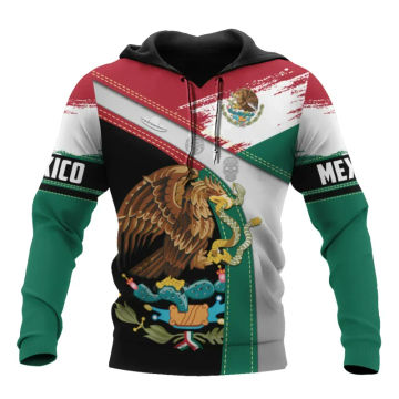 Autumn Men's Hoodie MEXICO Flag Printing Sweatshirt Street Leisure Fashion Women's Y2K Hoodies Daily Pullover Large Sudaderas