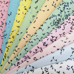 0.8mm Rolls Sheets Halloween Bats Glitter Faux Leather Glitter Synthetic Leather felt backing Glitter Vinyl Fabric DIY Bows W560