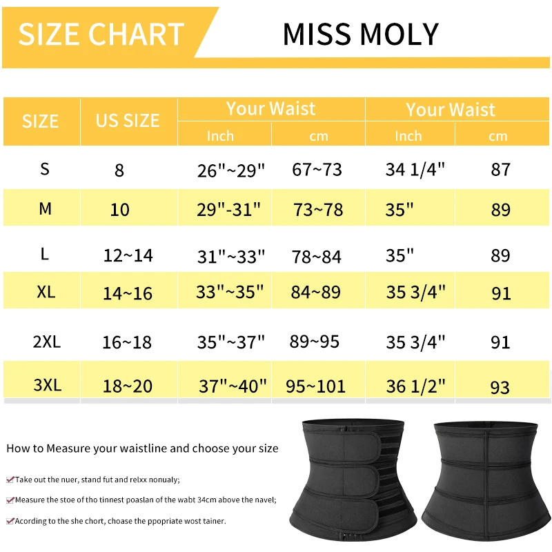 Description Picture 6 of itemWomen Waist Trimmer Tripple Belts Body Shaper Trainer Shapewear Girdle Tummy Control Slimming Fat Burning Postpartum Sheath Belt