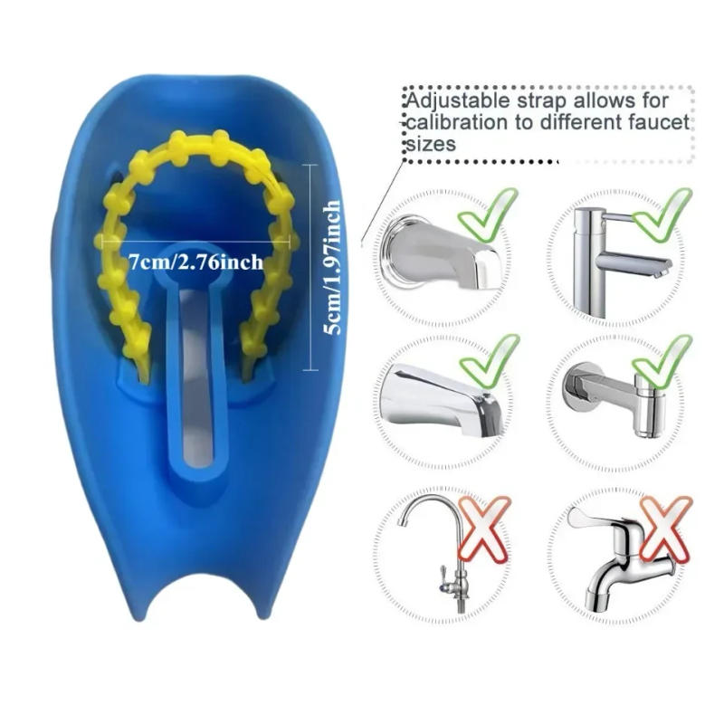 Description Picture 4 of itemSoft Silicone Baby Bath Spout Cover Anti-Slip Faucet Protector Whale Design BPA-Free Universal Fit for Toddlers Bathroom Sink