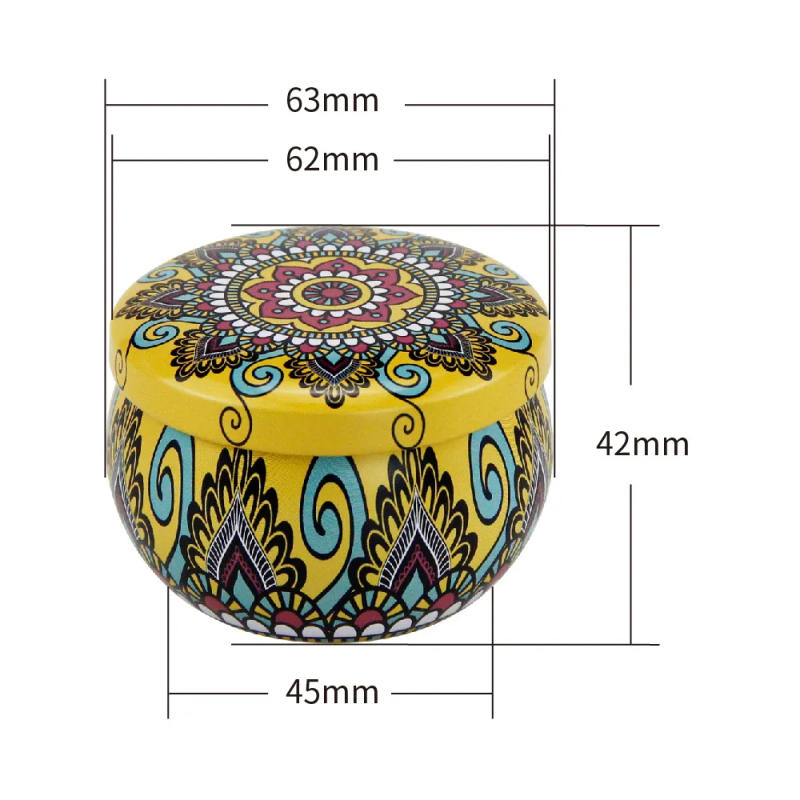 Description Picture 2 of item6/12/20PCS Empty Tinplate Box Tins Cans Candle Jars Making kit Containers Wicks Sticker for Essential Oil Soy DIY Candle Making