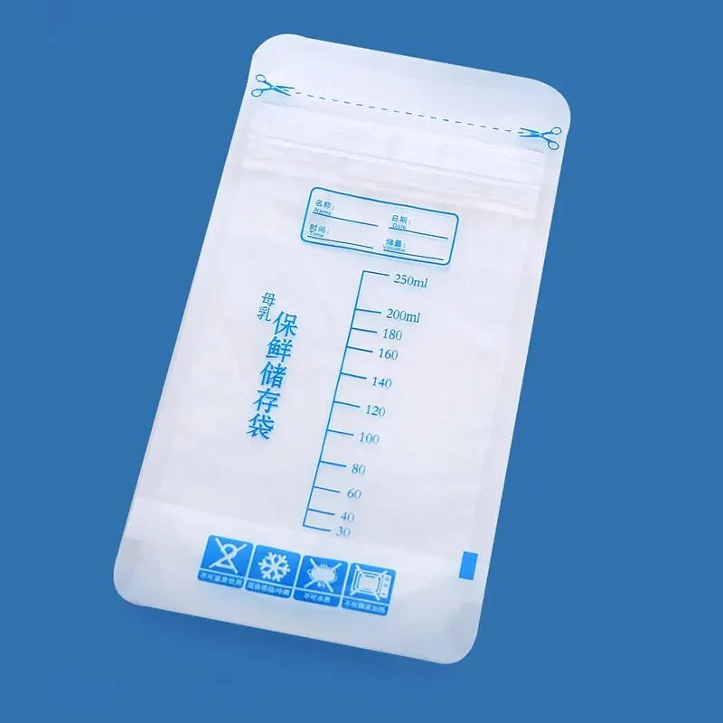 Description Picture 6 of itemBreastmilk Storage Bag with 250ml Self Standing Baby Food Storage Containers No Leak Milk Freezer Bags Safe Feed BPA Free 30pcs