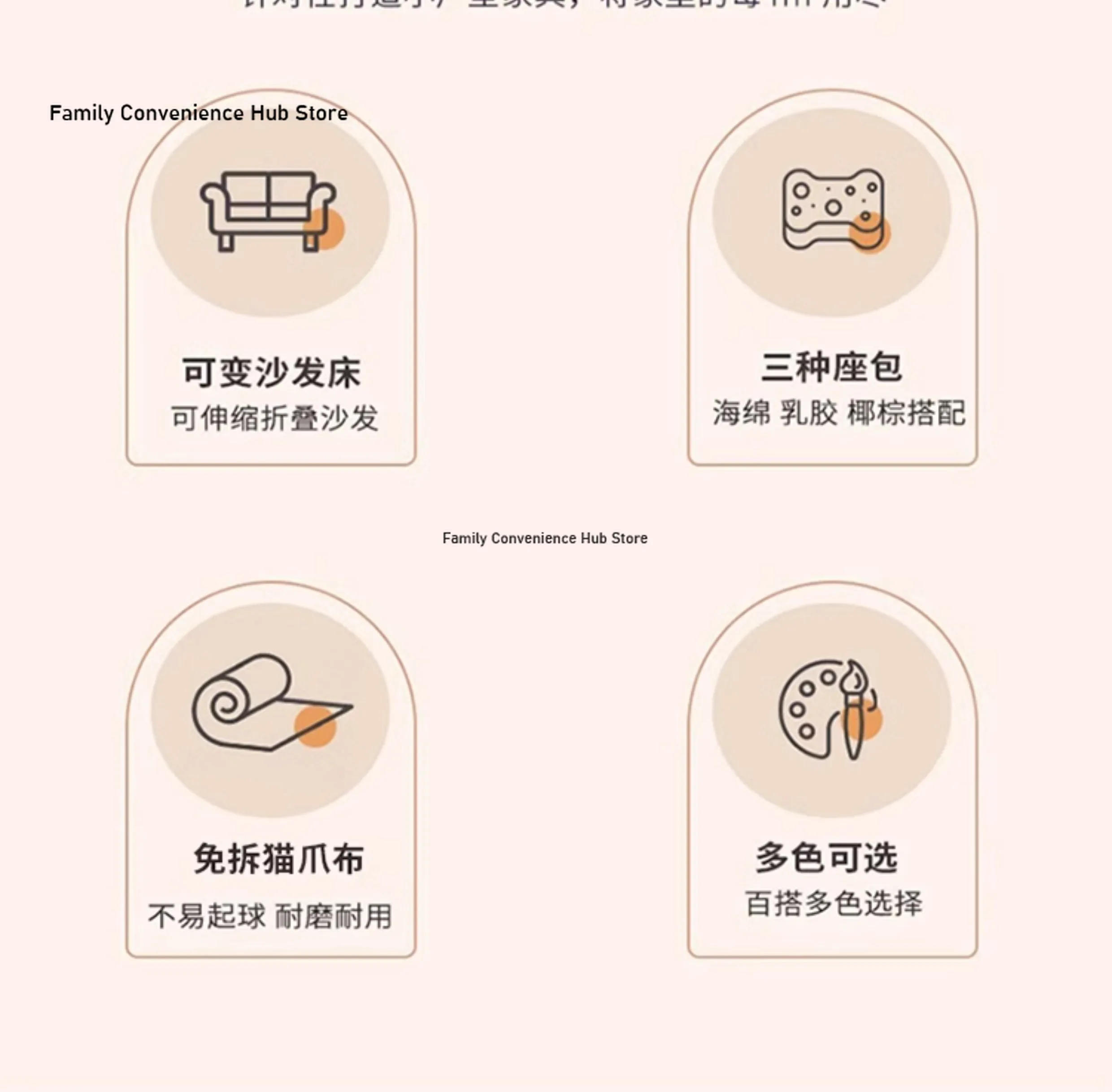 Description Picture 3 of itemSofa bed folding dual-purpose small apartment Internet celebrity living room furniture multi-function single and double retra