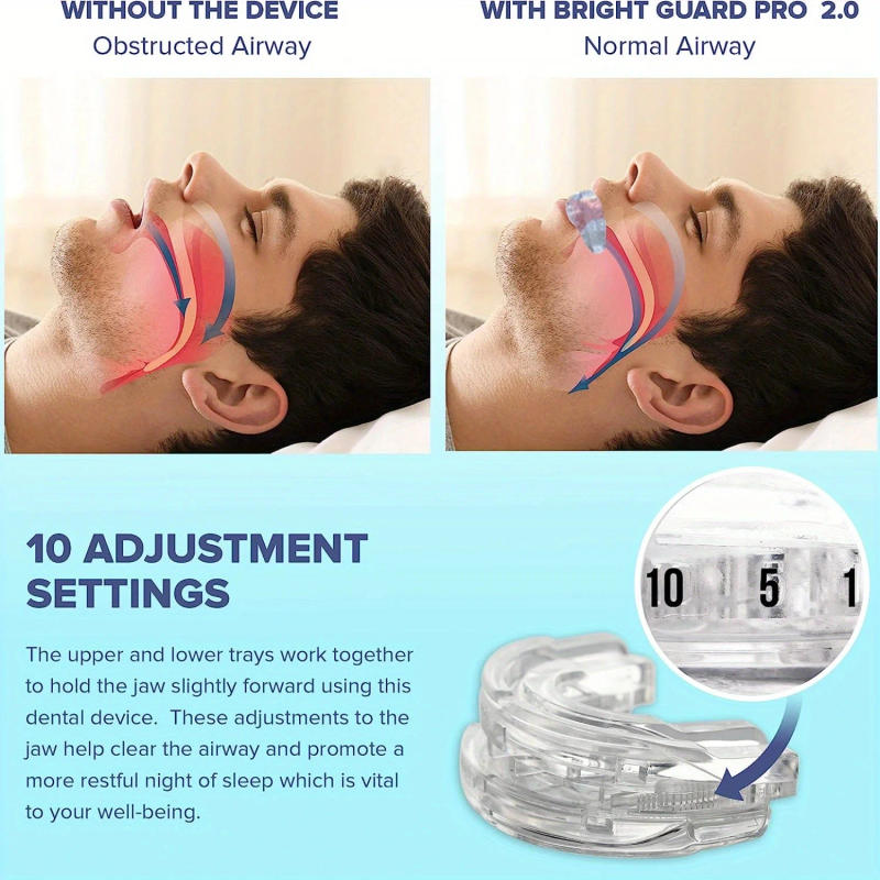 Description Picture 3 of itemAnti-Snoring Mouth Guard, Adjustable Mouthpiece - Night Time Teeth Mouthguard & Sleeping Bite Guard for Bruxism and Stop Snoring