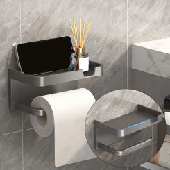 Portable Wall Mounted Paper Stand Thickening Fashion Bathroom Storage Rack Paper Towel Holder
